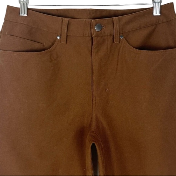 LULULEMON ABC Relaxed Utilitech Cropped Pants in Copper Brown Size 38 - Picture 3 of 11